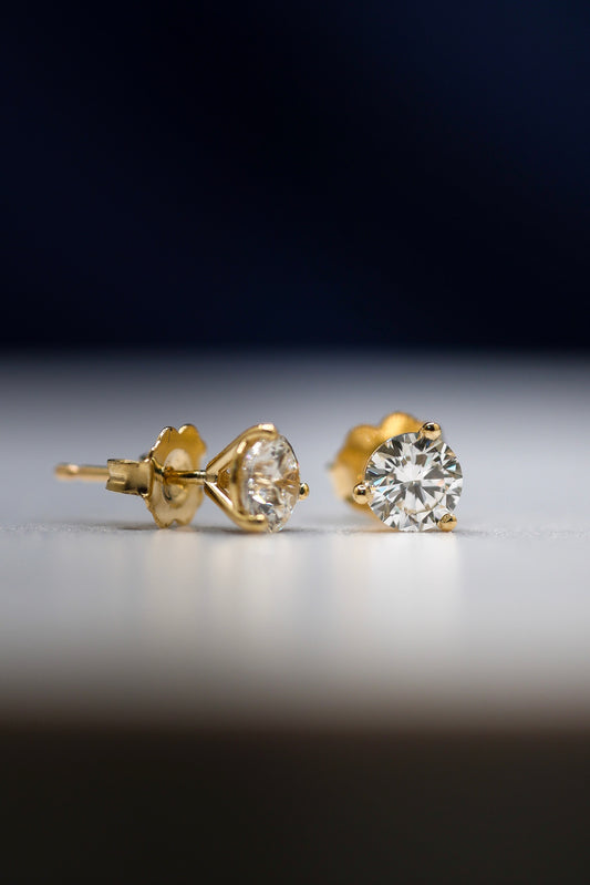 Classic Martini Studs Yellow Gold