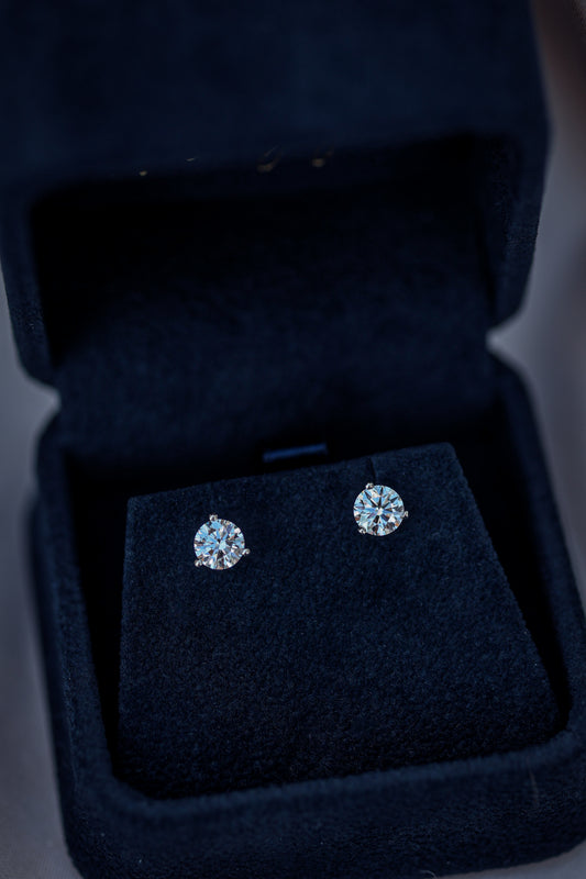 Classic Martini Studs White Gold