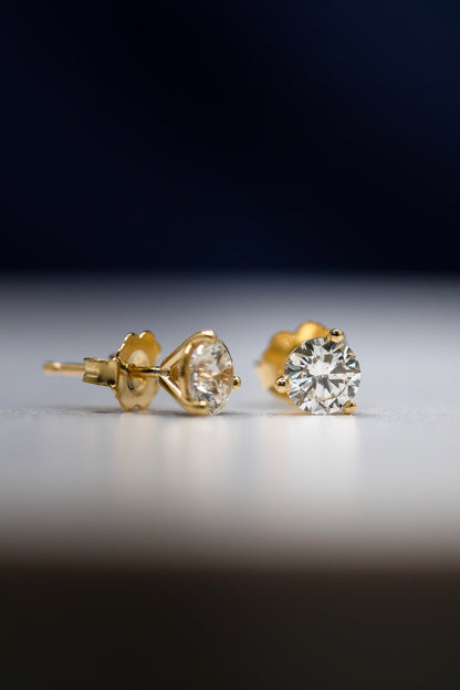 Classic Martini Studs Yellow Gold